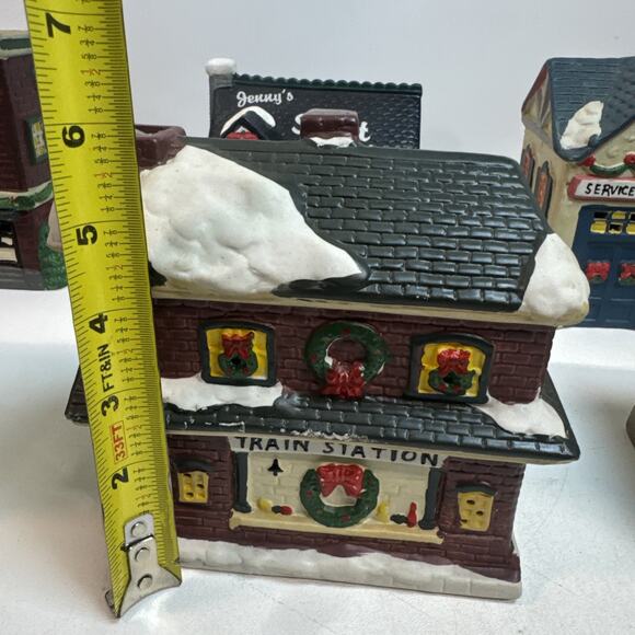 Vintage 1995 Collection Christmas Village (Lot Of 6) 6” Winter Snow Village - Picture 14 of 16